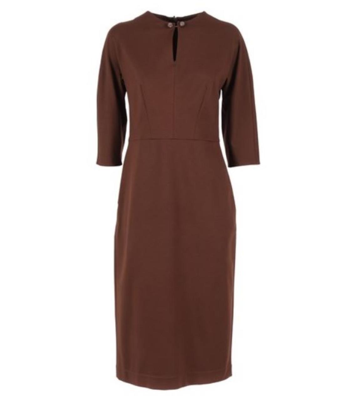FABIANA FILIPPI Коричневое вискозное повседневное платье, фото 1