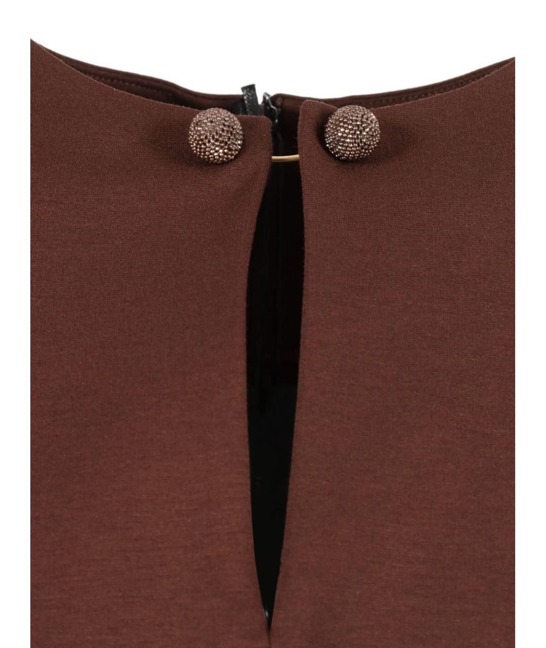 FABIANA FILIPPI Коричневое вискозное повседневное платье, фото 5