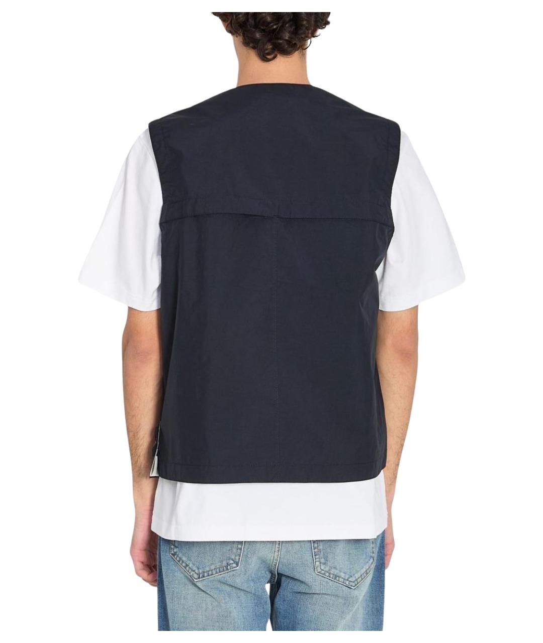 STONE ISLAND Синий полиэстеровый жилет, фото 3