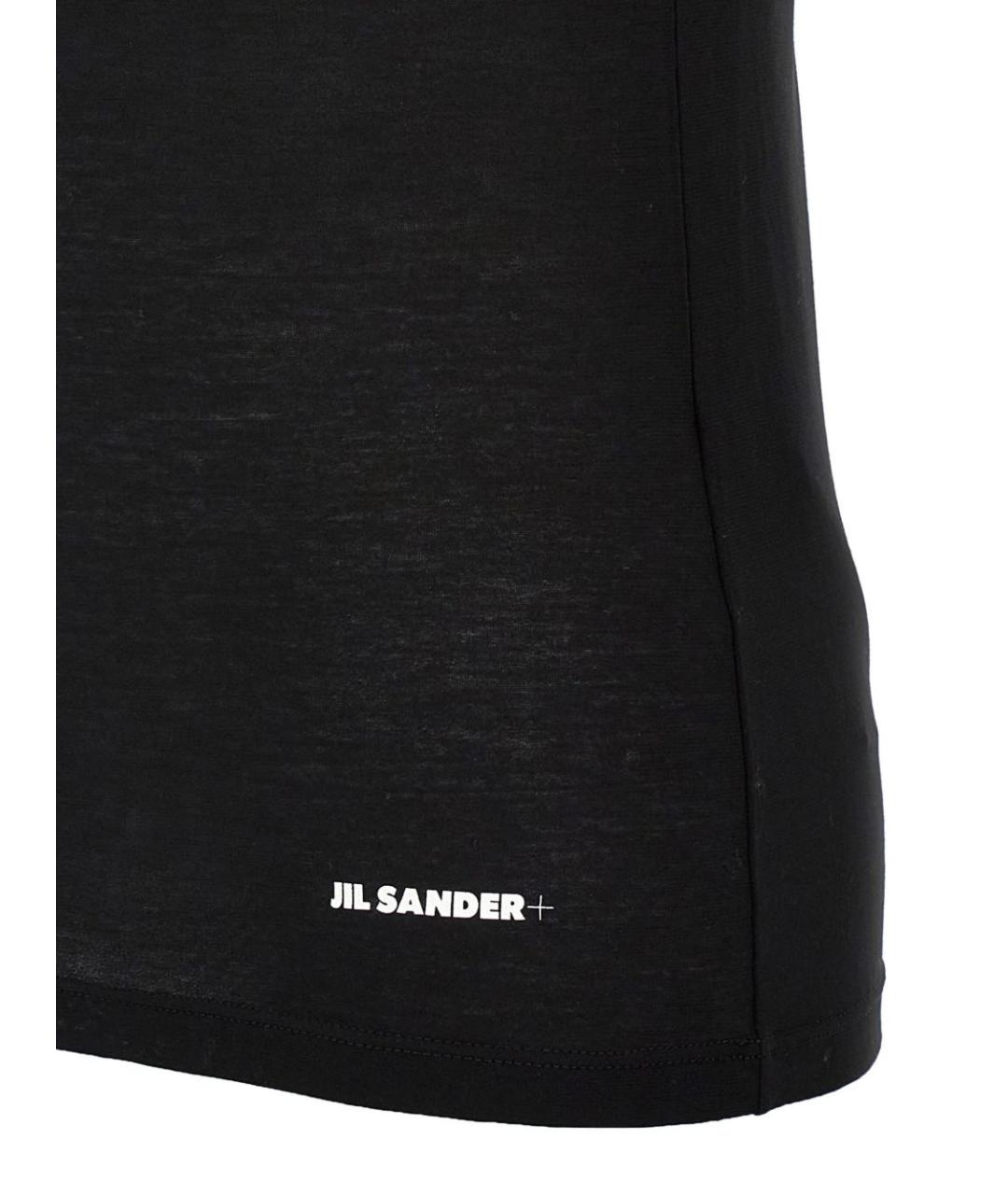 JIL SANDER Черная хлопковая майка, фото 4