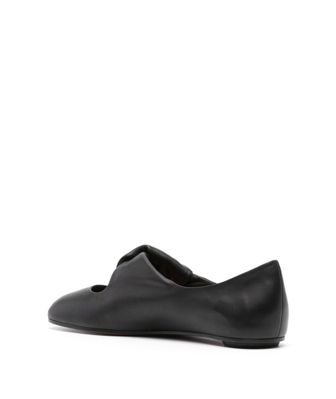 ALEXANDER MCQUEEN Черные кожаные балетки, фото 2