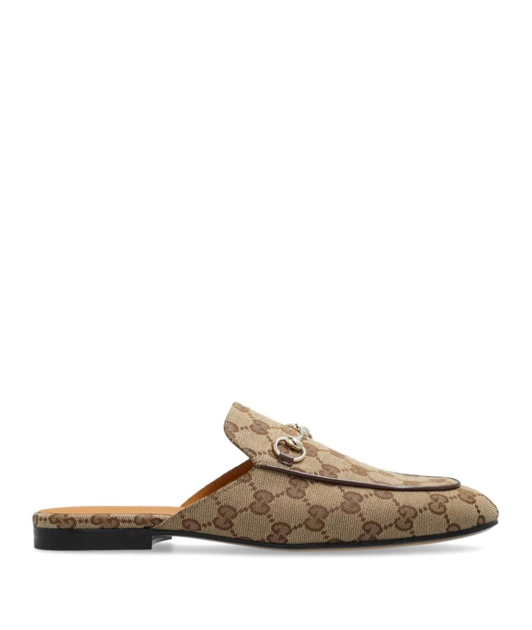 GUCCI Бежевые текстильные мюли, фото 1