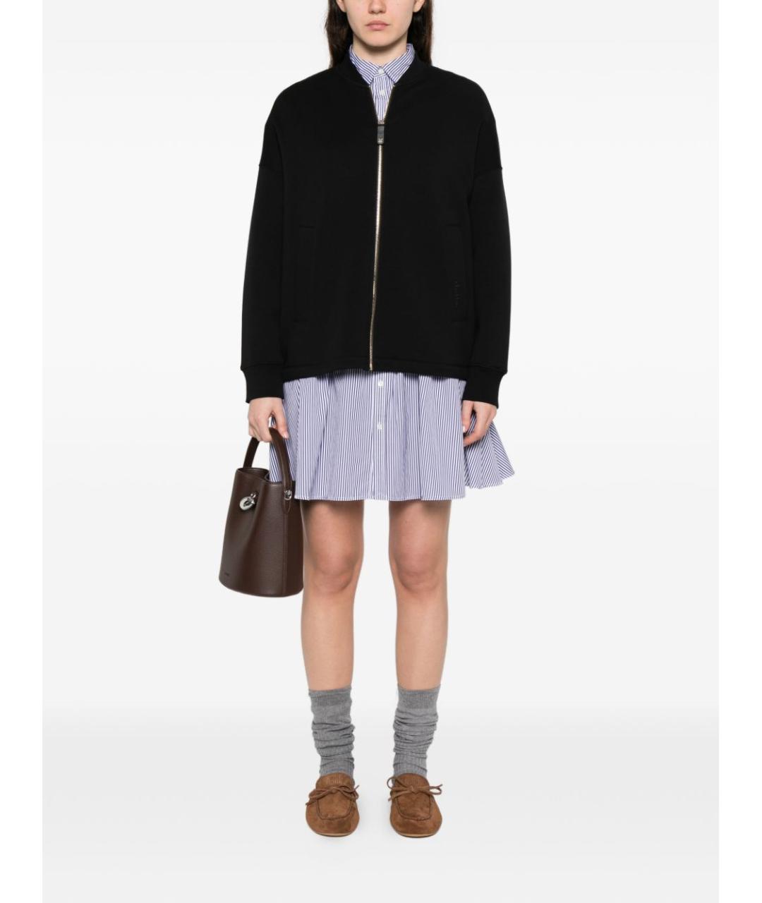 'S MAX MARA Черная хлопковая куртка, фото 5