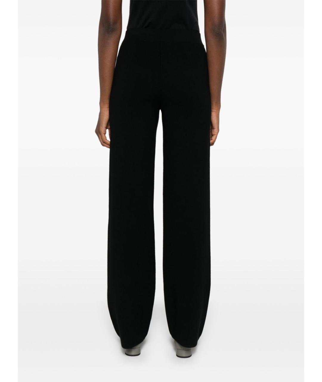 MAX MARA STUDIO Черные вискозные брюки широкие, фото 4