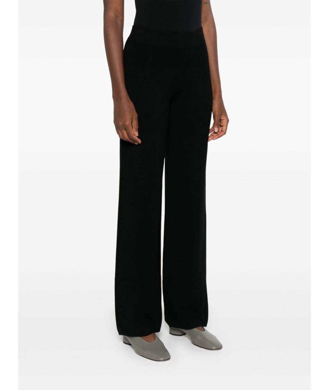 MAX MARA STUDIO Черные вискозные брюки широкие, фото 3