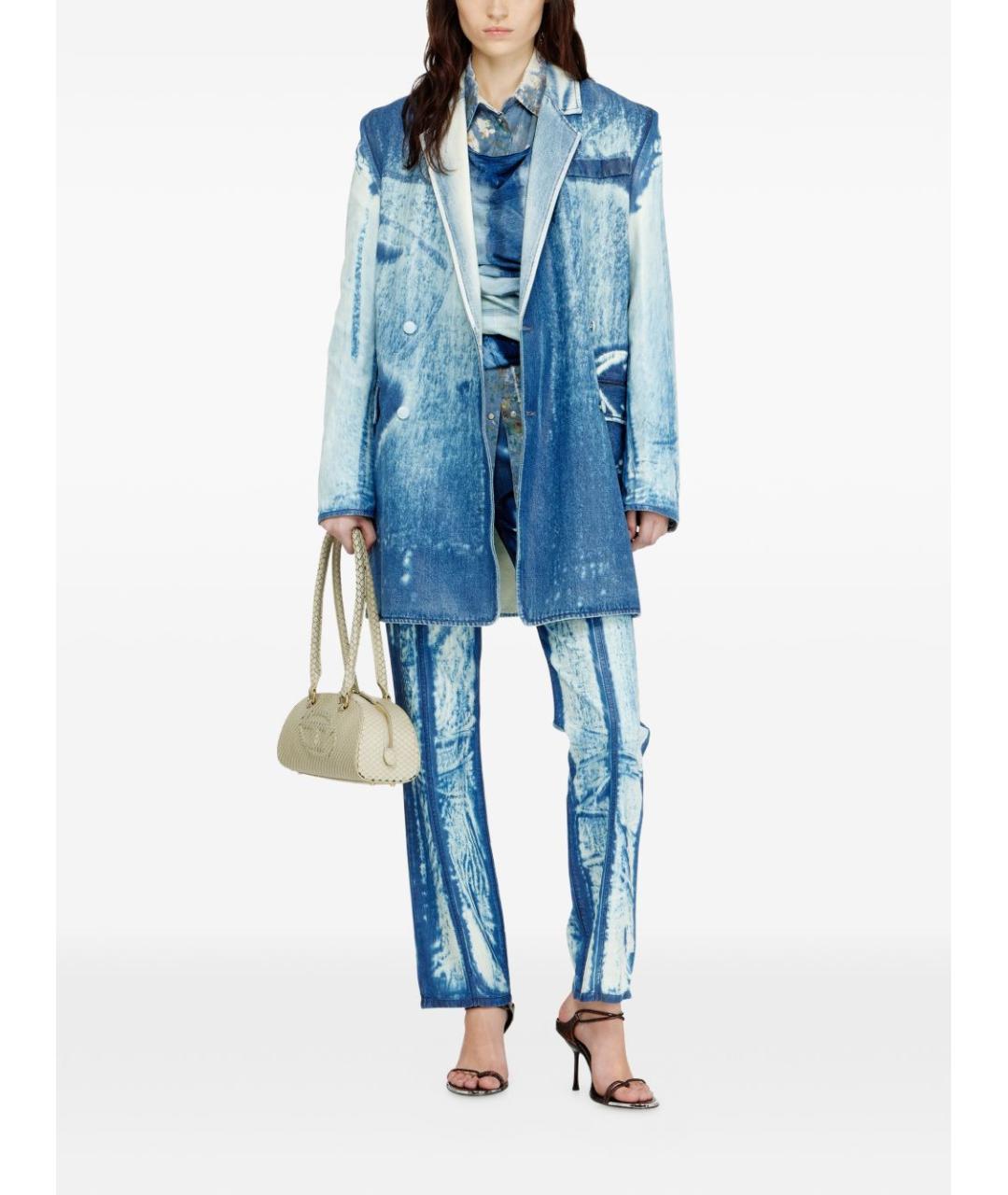 DIESEL Бежевая кожаная сумка через плечо, фото 2