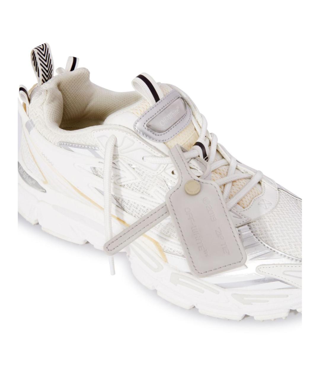 OFF-WHITE Белые текстильные кроссовки, фото 4