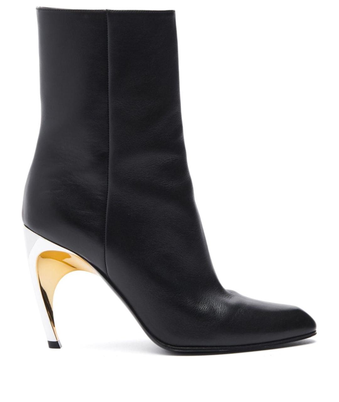ALEXANDER MCQUEEN Черные кожаные ботильоны, фото 5