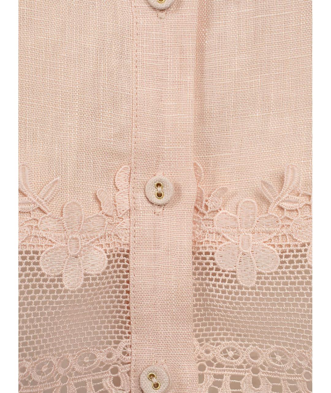 TWIN-SET Розовая льняная рубашка, фото 2