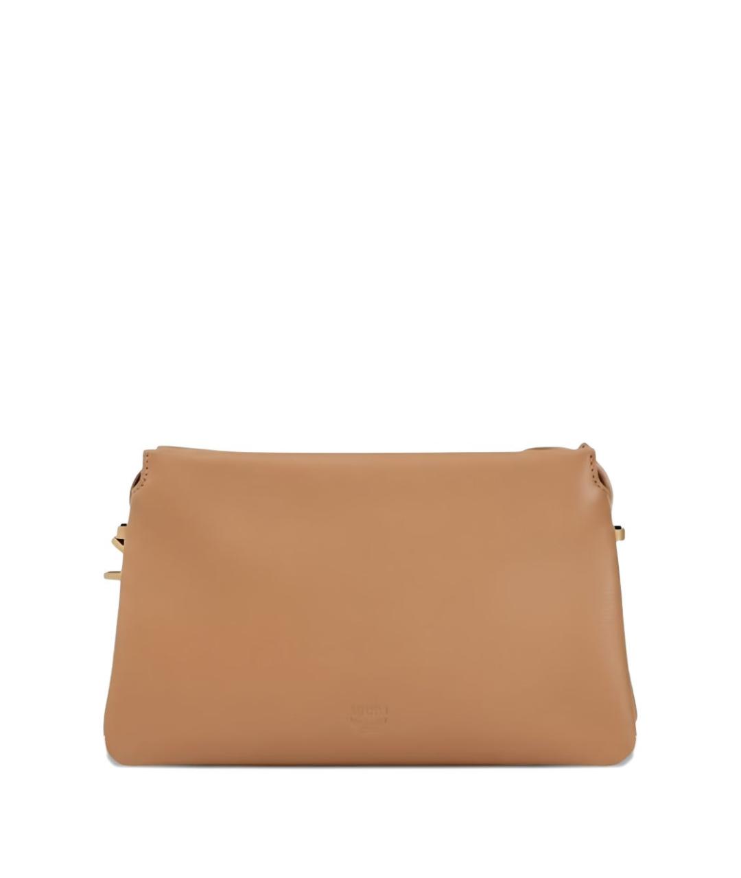 PINKO Бежевая кожаная сумка через плечо, фото 3