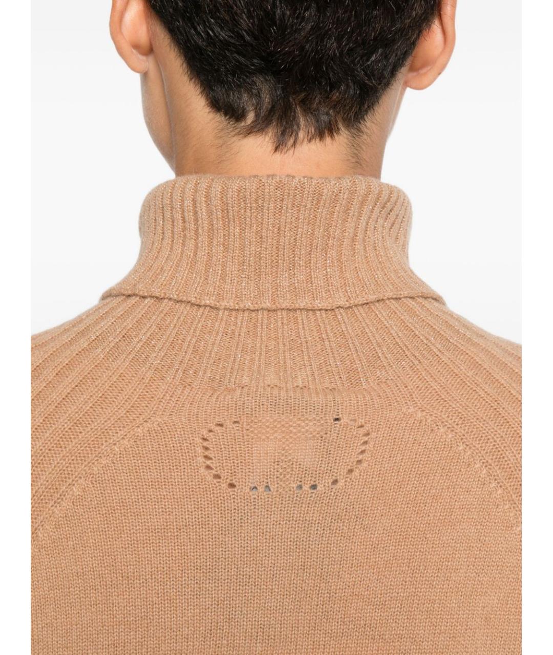 TWIN-SET Коричневый шерстяной джемпер / свитер, фото 4