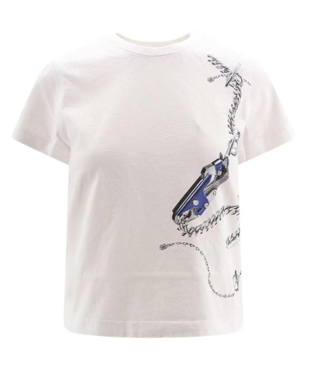 BURBERRY Белая хлопковая футболка, фото 1