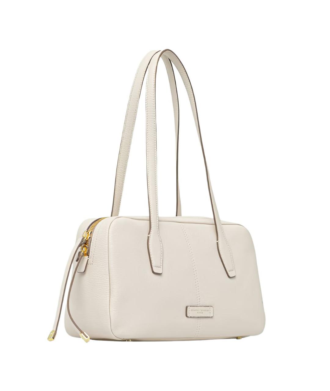 Gianni Chiarini Белая кожаная сумка с короткими ручками, фото 2