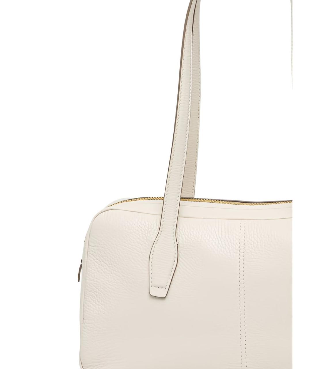 Gianni Chiarini Белая кожаная сумка с короткими ручками, фото 3