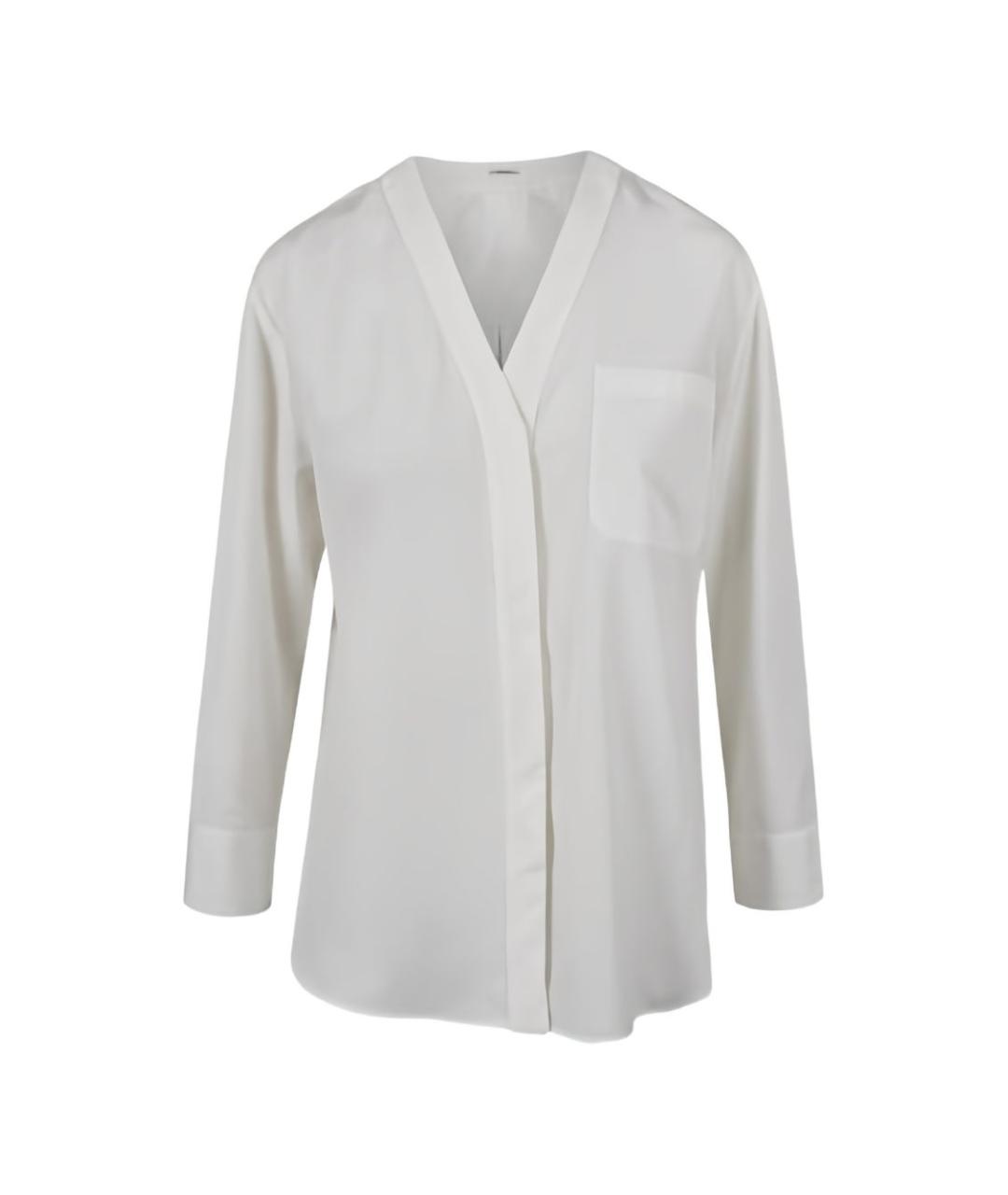 'S MAX MARA Белая хлопковая рубашка, фото 3