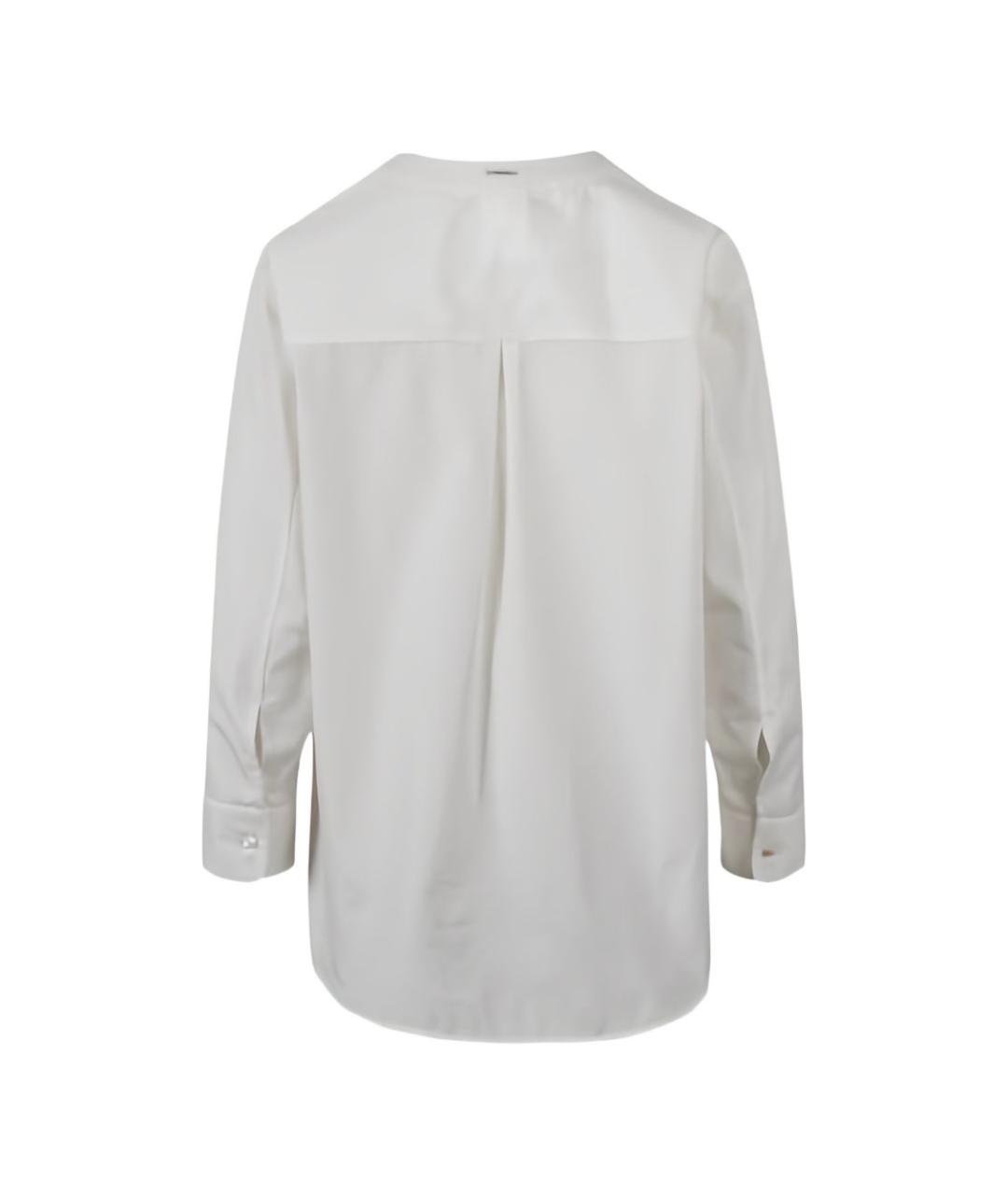 'S MAX MARA Белая хлопковая рубашка, фото 2