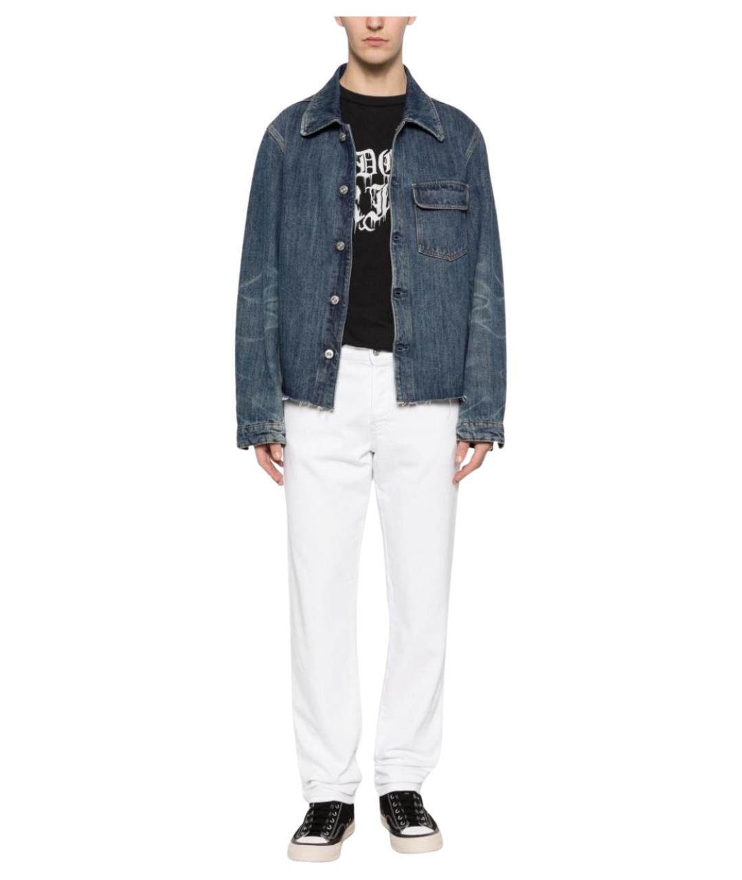 DIESEL Белые хлопковые прямые джинсы, фото 1