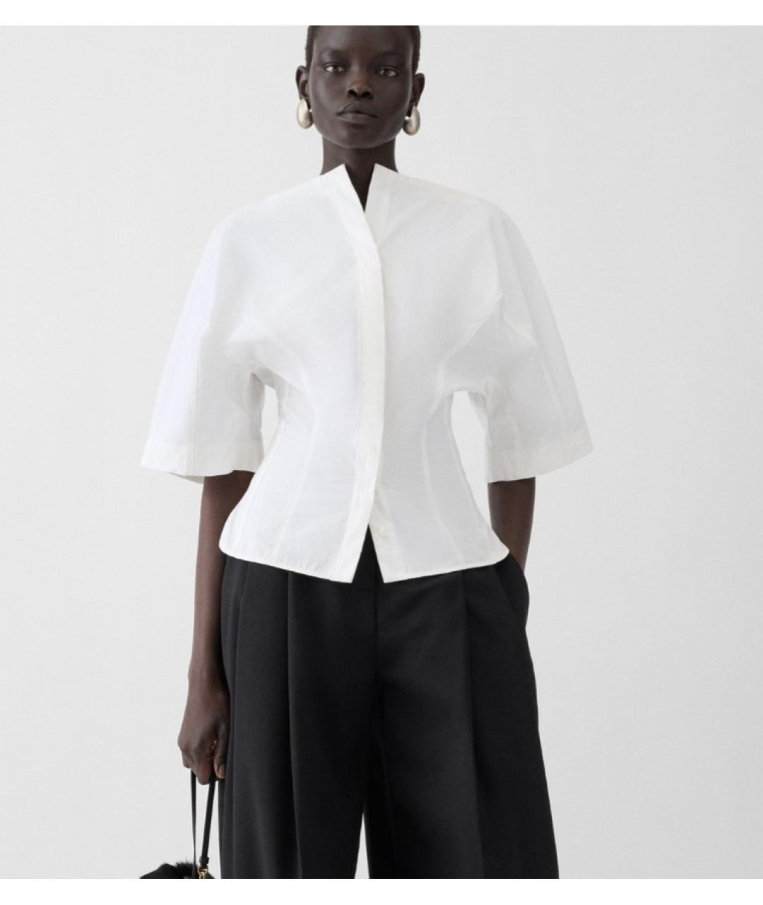 JACQUEMUS Белая хлопковая рубашка, фото 2