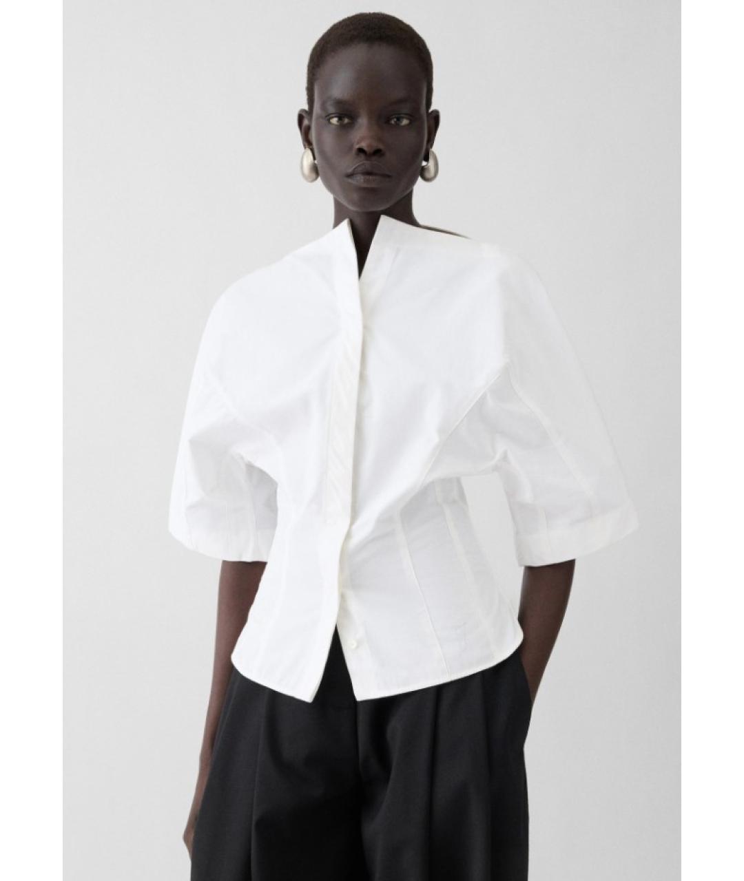 JACQUEMUS Белая хлопковая рубашка, фото 3