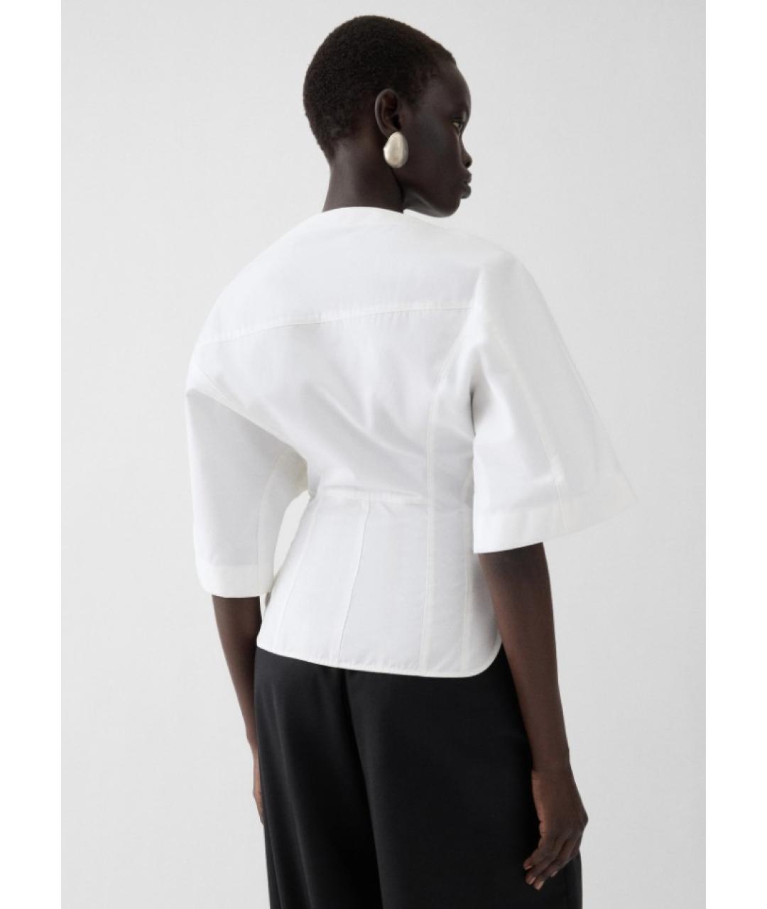 JACQUEMUS Белая хлопковая рубашка, фото 4