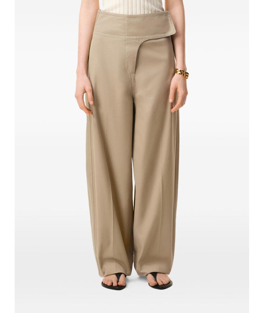Ami Paris Бежевые прямые брюки, фото 4