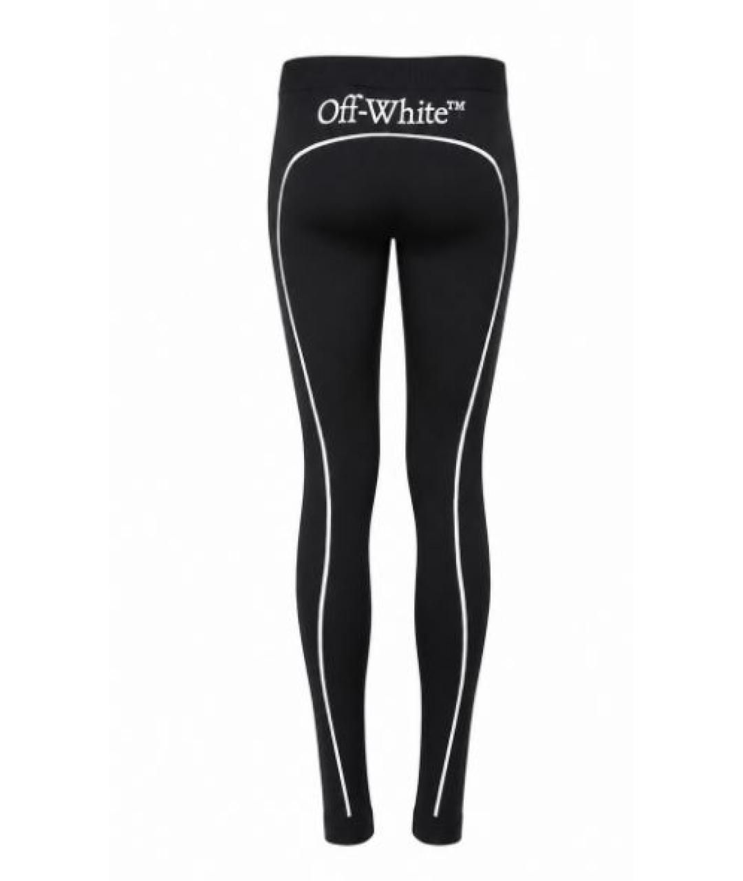 OFF-WHITE Черные полиамидовые леггинсы и велосипедки, фото 2