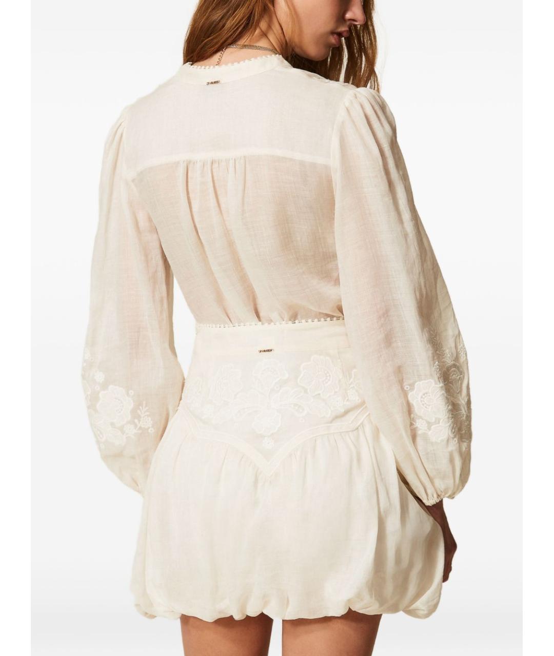 TWIN-SET Бежевая юбка мини, фото 5