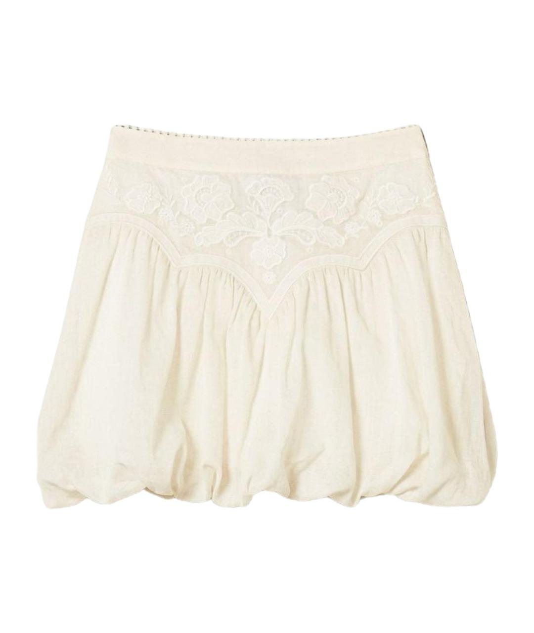 TWIN-SET Бежевая юбка мини, фото 1