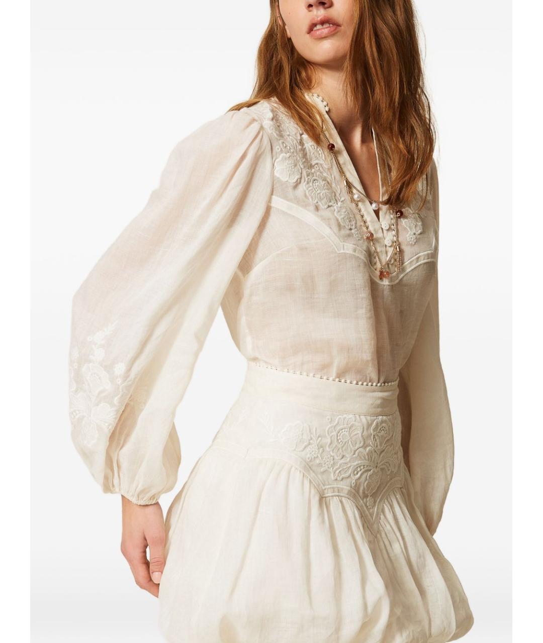 TWIN-SET Бежевая юбка мини, фото 2