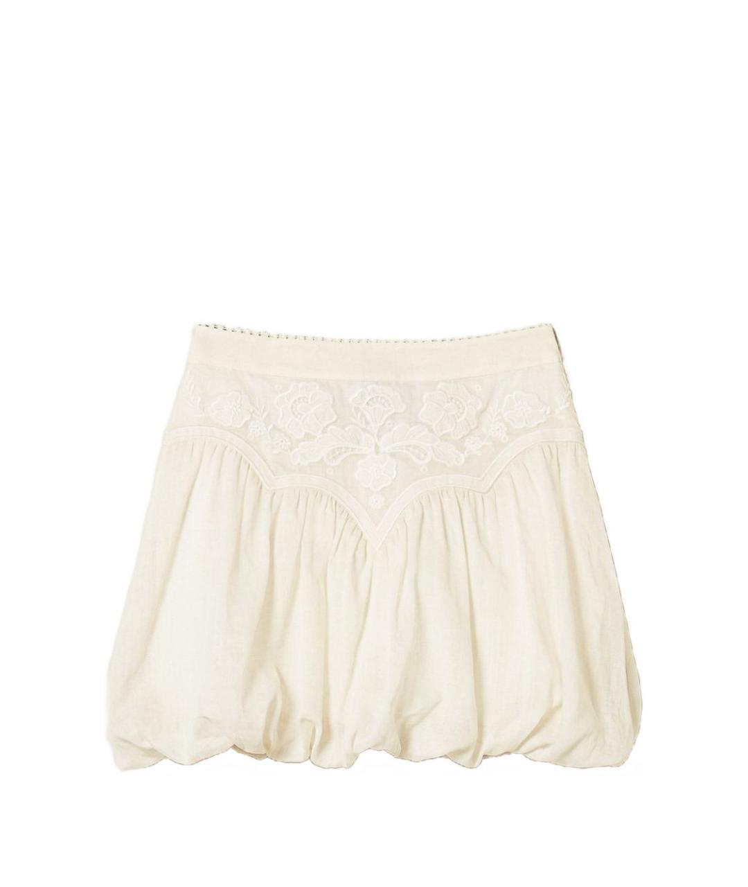 TWIN-SET Бежевая юбка мини, фото 6