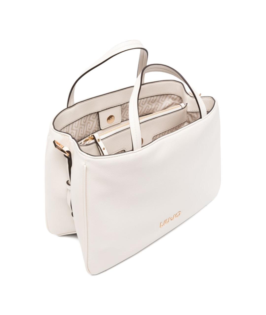 LIU JO Белая сумка с короткими ручками из искусственной кожи, фото 2
