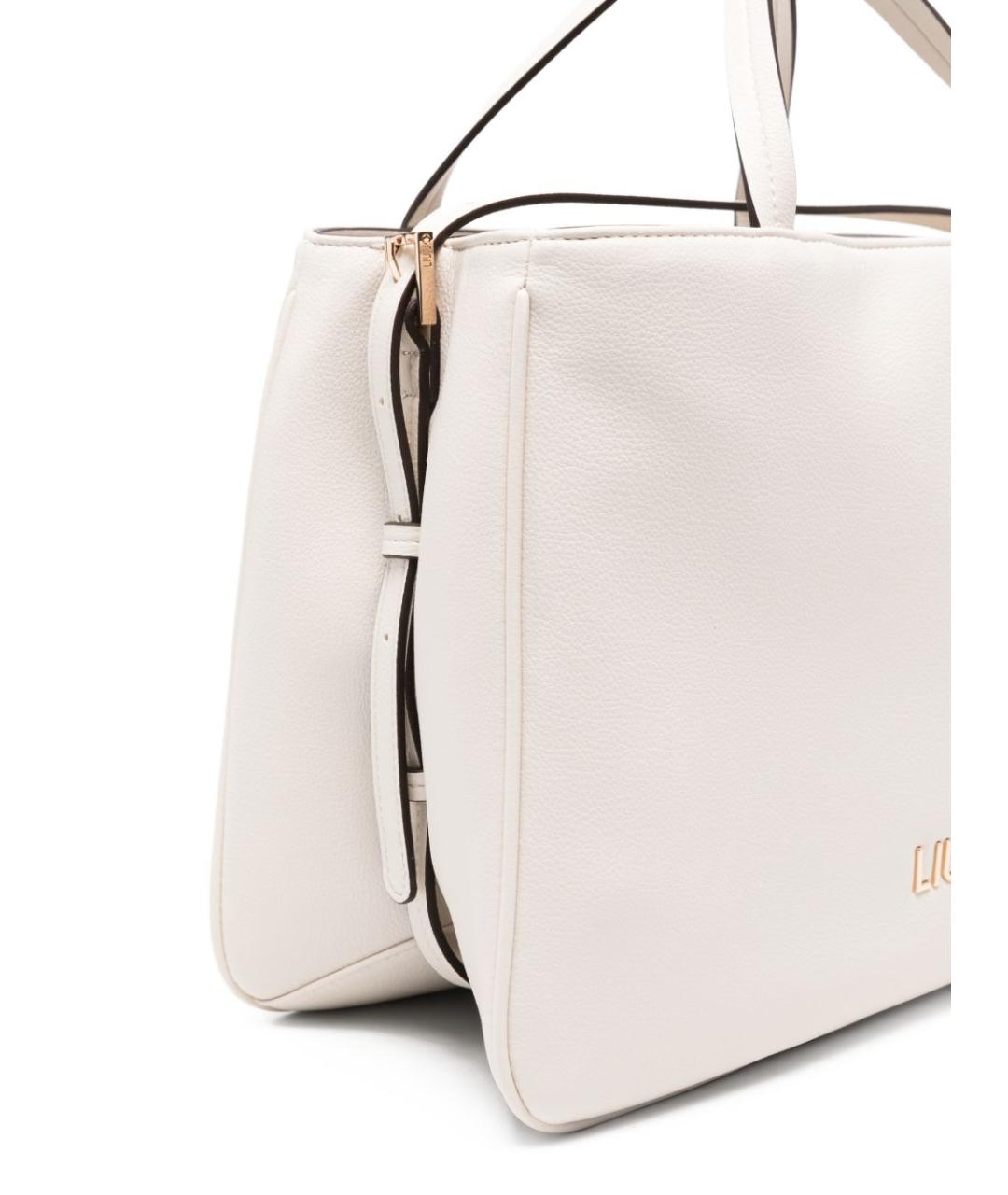 LIU JO Белая сумка с короткими ручками из искусственной кожи, фото 3