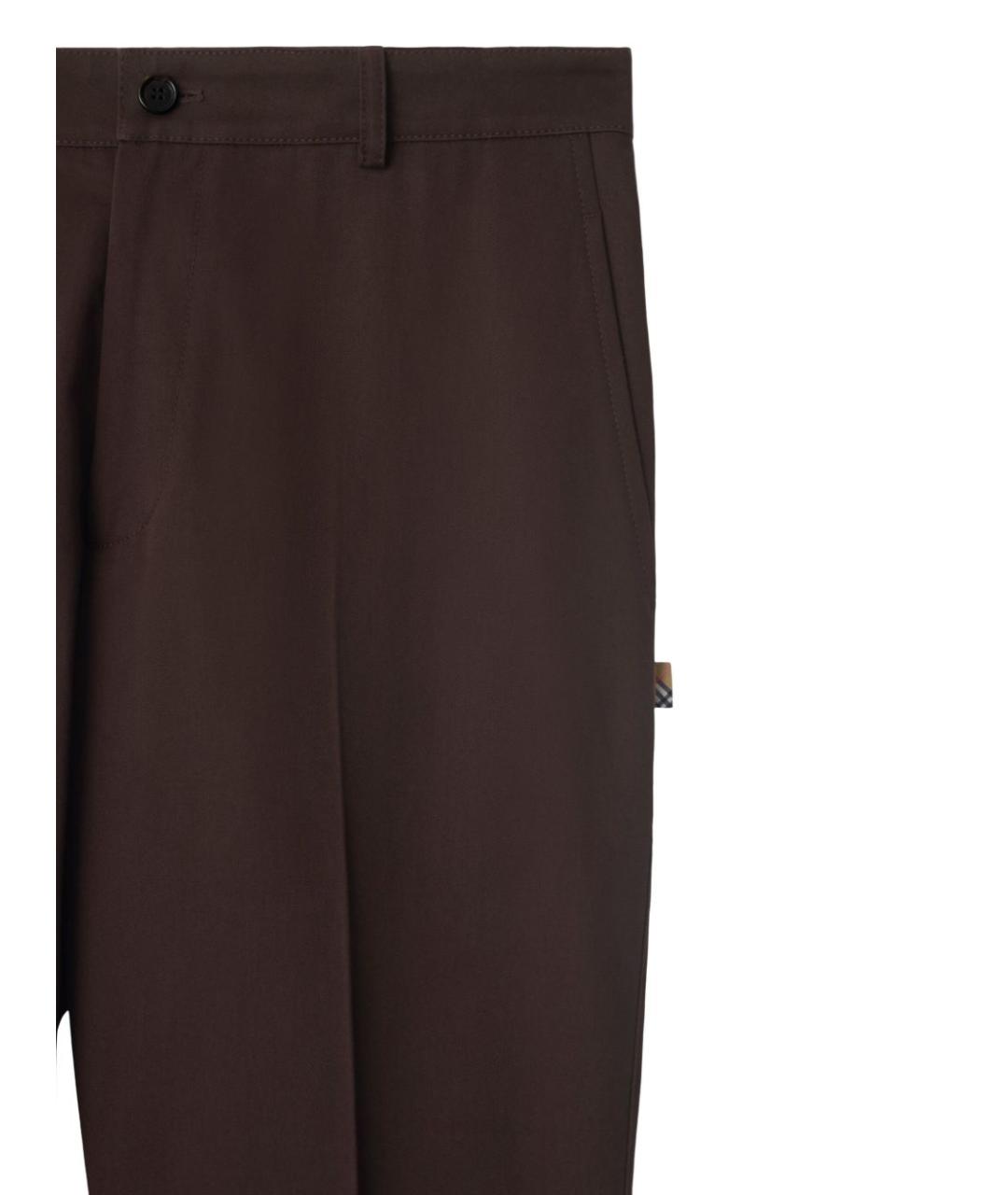 BURBERRY Коричневые повседневные брюки, фото 2