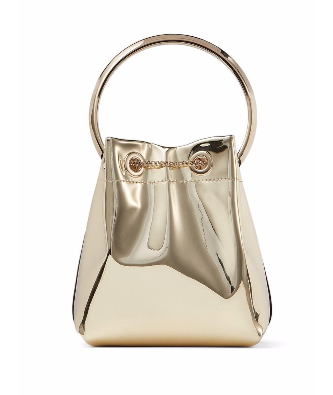 JIMMY CHOO Золотая тканевая сумка через плечо, фото 4