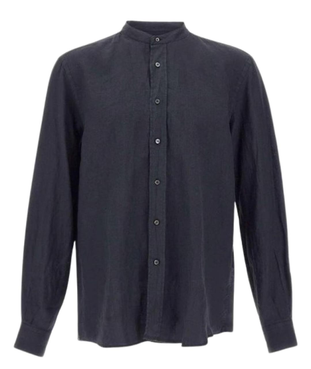 ASPESI Синяя льняная классическая рубашка, фото 1