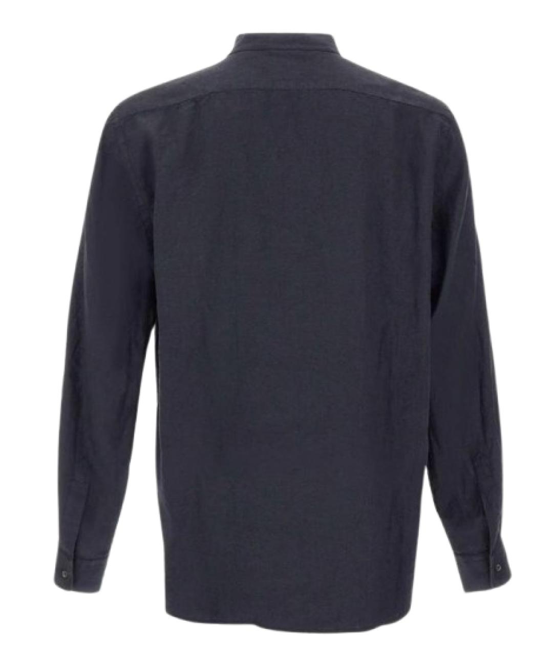 ASPESI Синяя льняная классическая рубашка, фото 2