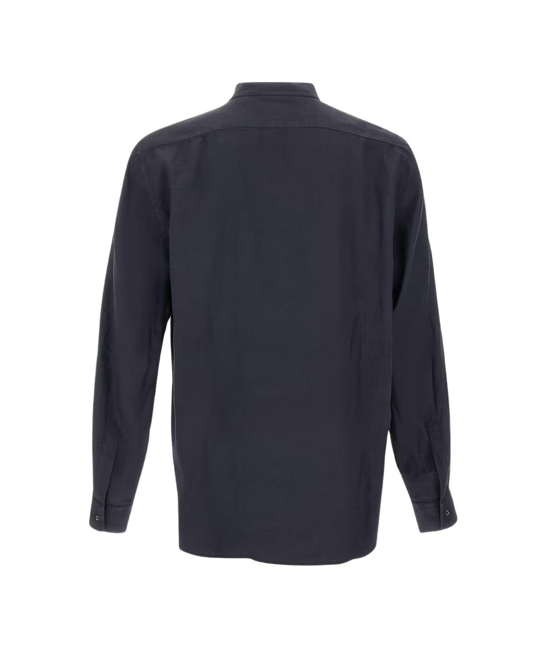 ASPESI Синяя льняная классическая рубашка, фото 3