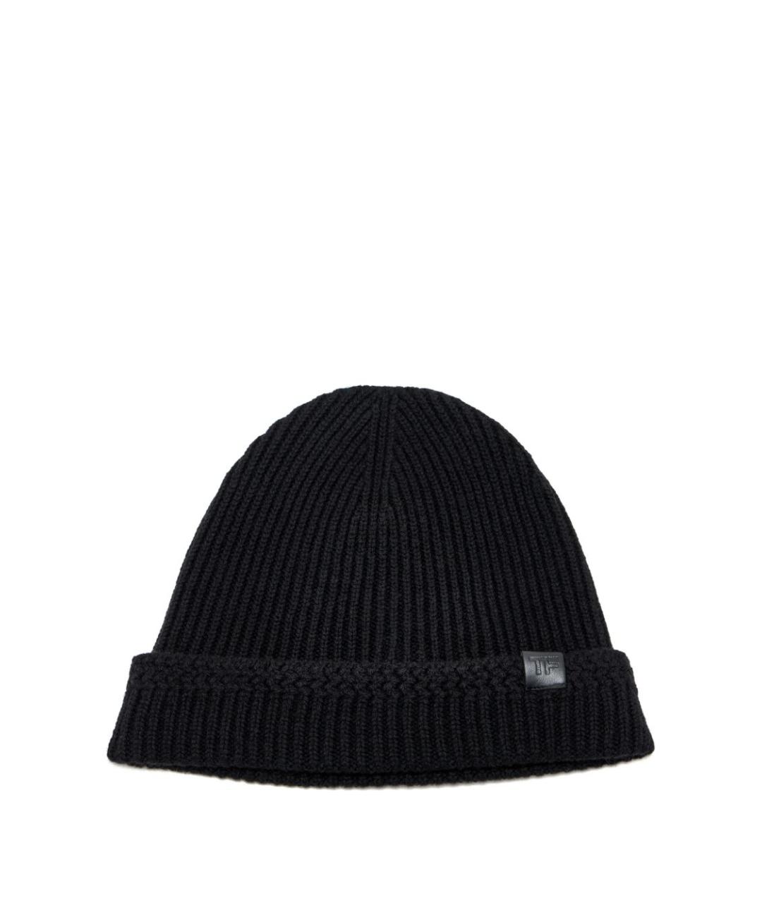 TOM FORD Черная хлопковая шапка, фото 1