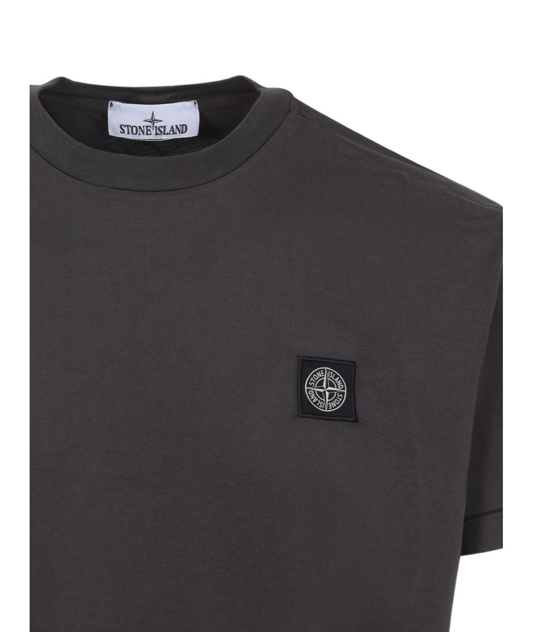 STONE ISLAND Антрацитовая футболка, фото 3