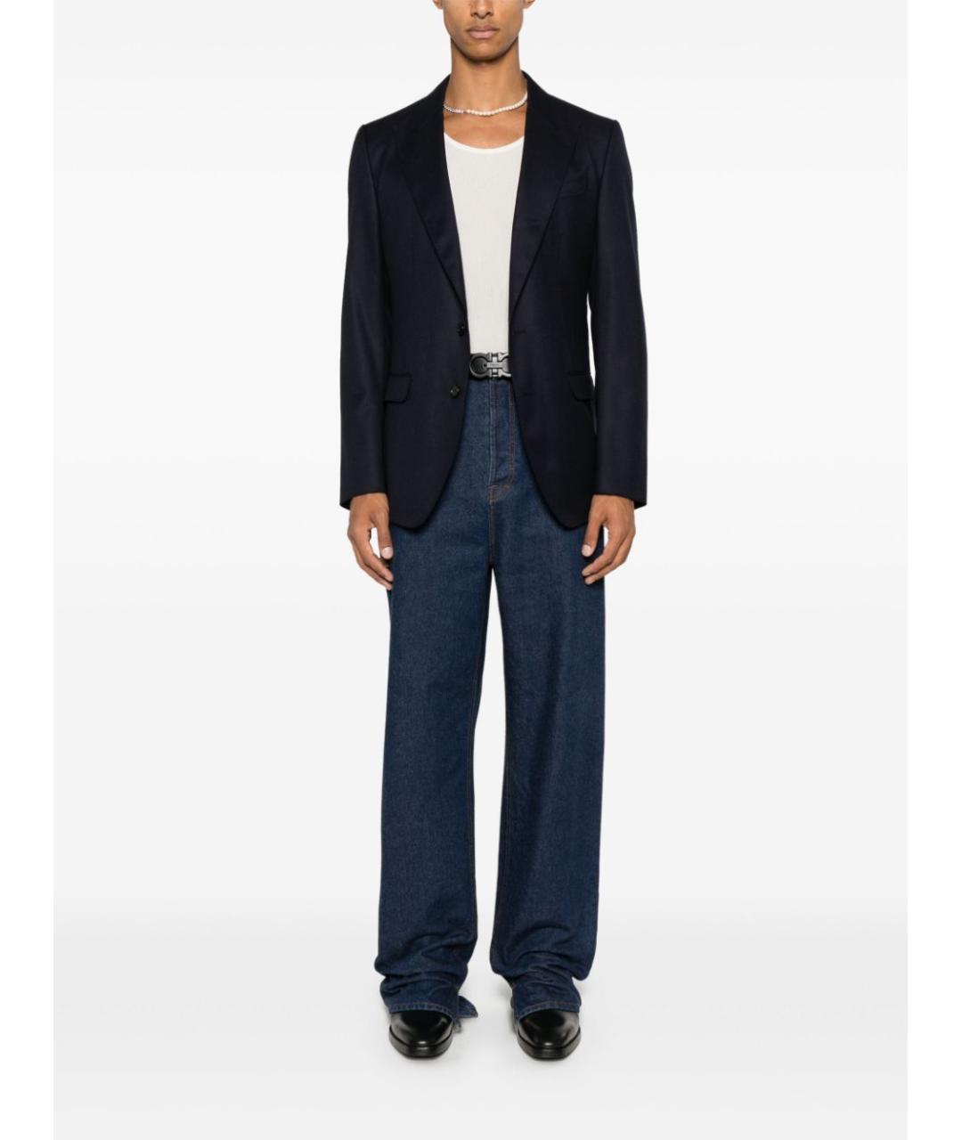 DOLCE&GABBANA Темно-синий кашемировый пиджак, фото 4