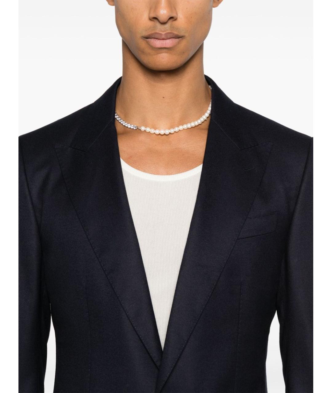 DOLCE&GABBANA Темно-синий кашемировый пиджак, фото 5