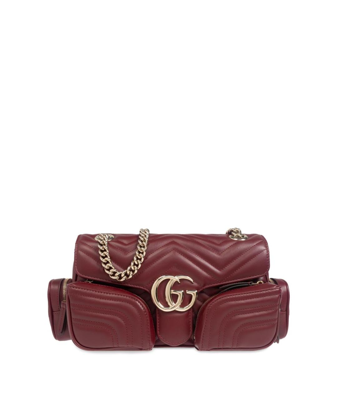 GUCCI Красная кожаная сумка через плечо, фото 4