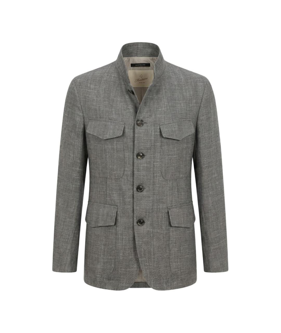 MONTECORE Серый полиэстеровый пиджак, фото 1