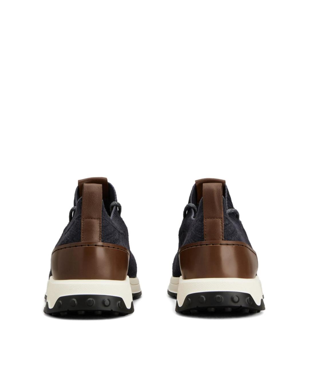 TOD'S Серые текстильные низкие кроссовки / кеды, фото 4