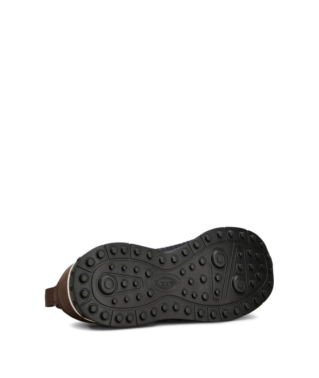 TOD'S Серые текстильные низкие кроссовки / кеды, фото 5