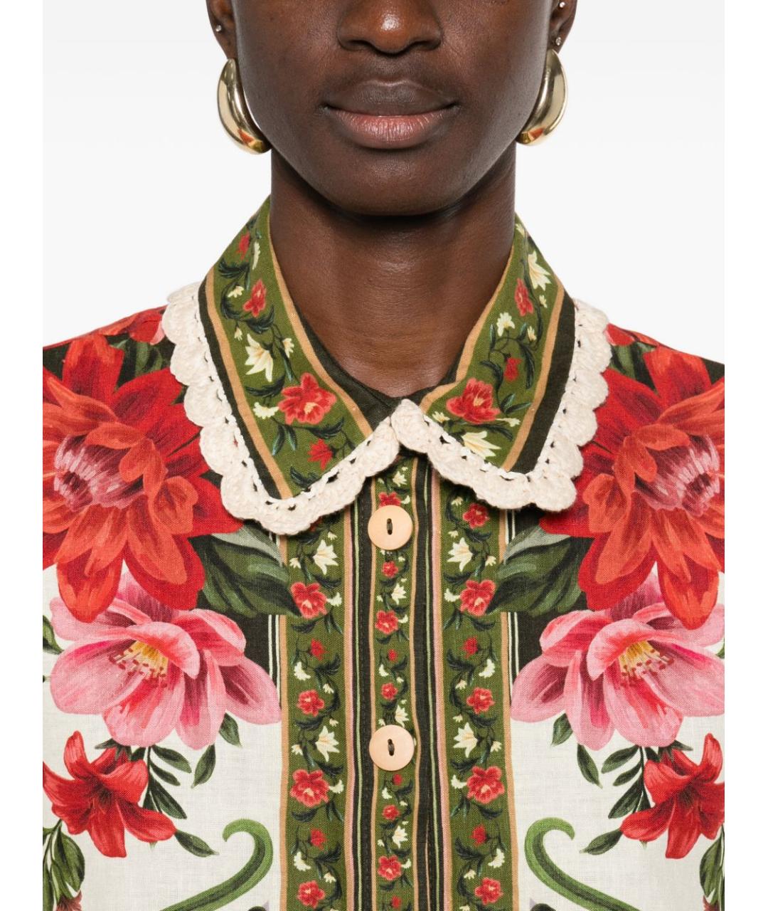 FARM RIO Мульти льняная рубашка, фото 5