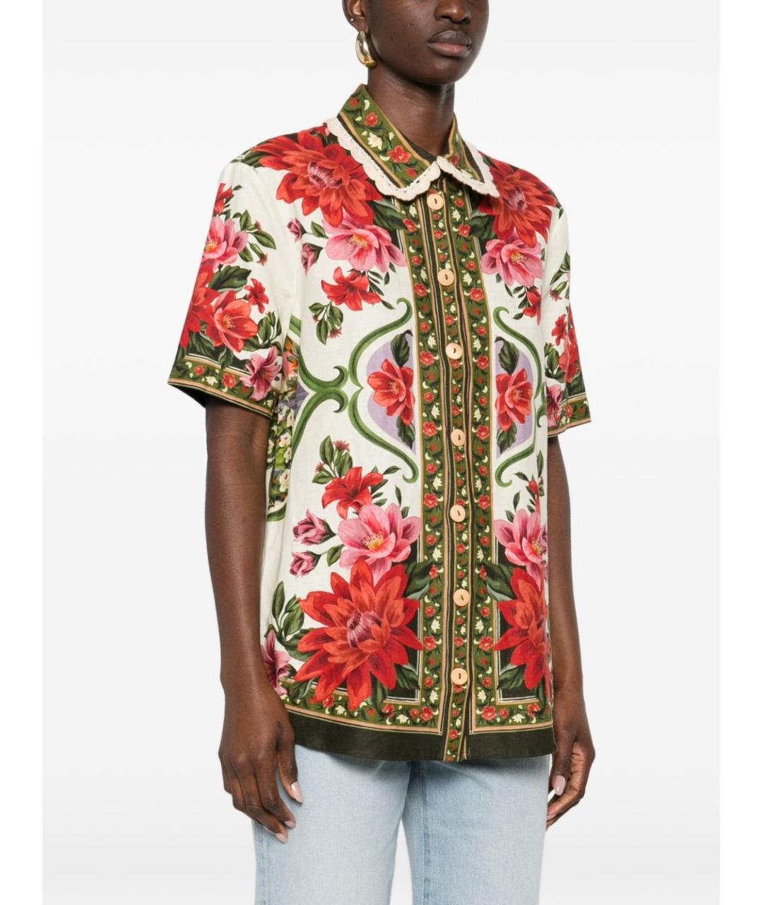 FARM RIO Мульти льняная рубашка, фото 4