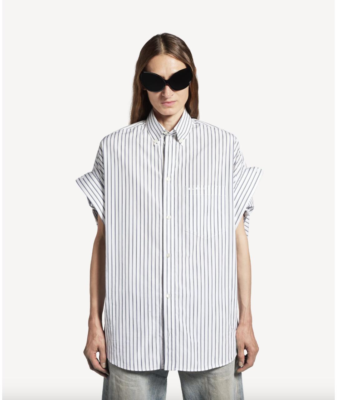 BALENCIAGA Белая хлопковая рубашка, фото 5