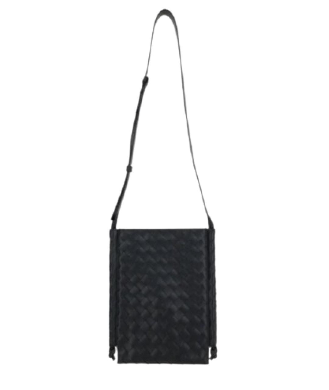BOTTEGA VENETA Черная кожаная сумка на плечо, фото 1