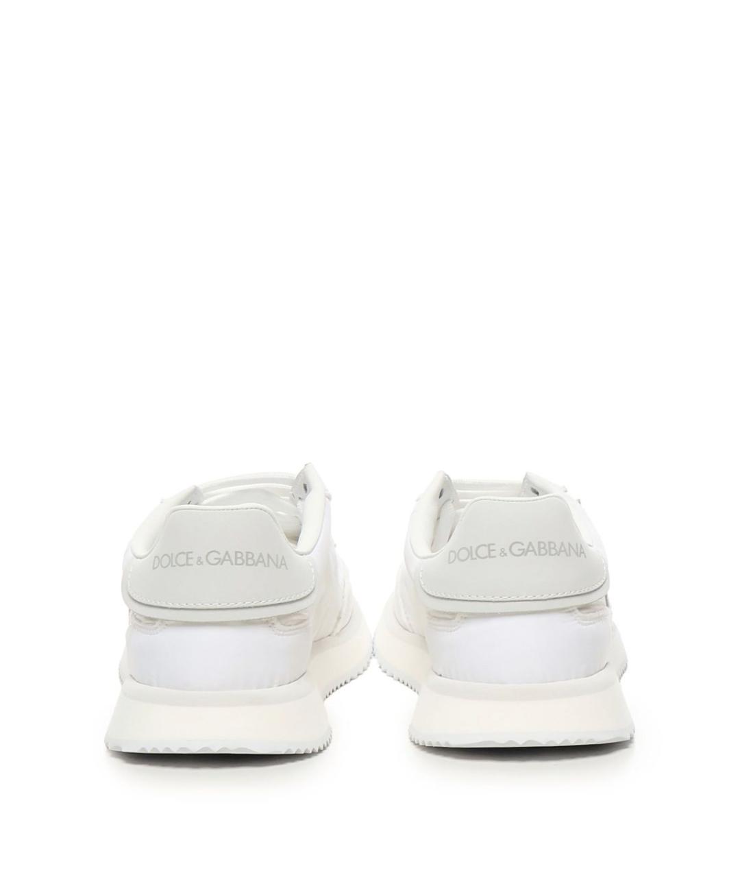 DOLCE&GABBANA Белые текстильные кроссовки, фото 4
